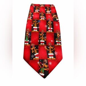 Hallmark Red Holiday Cartoon Tie
